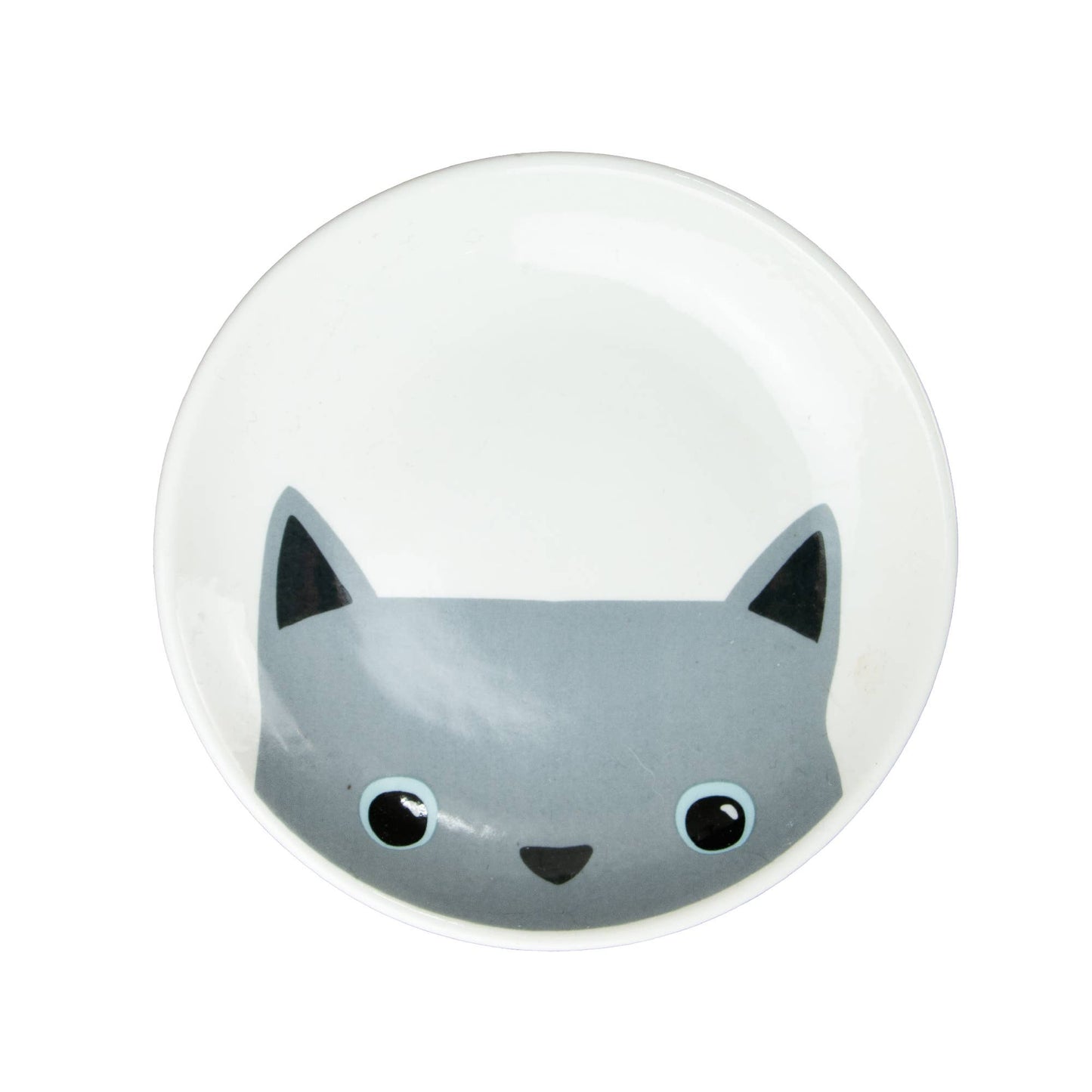 Round Graphic Cat Bowl