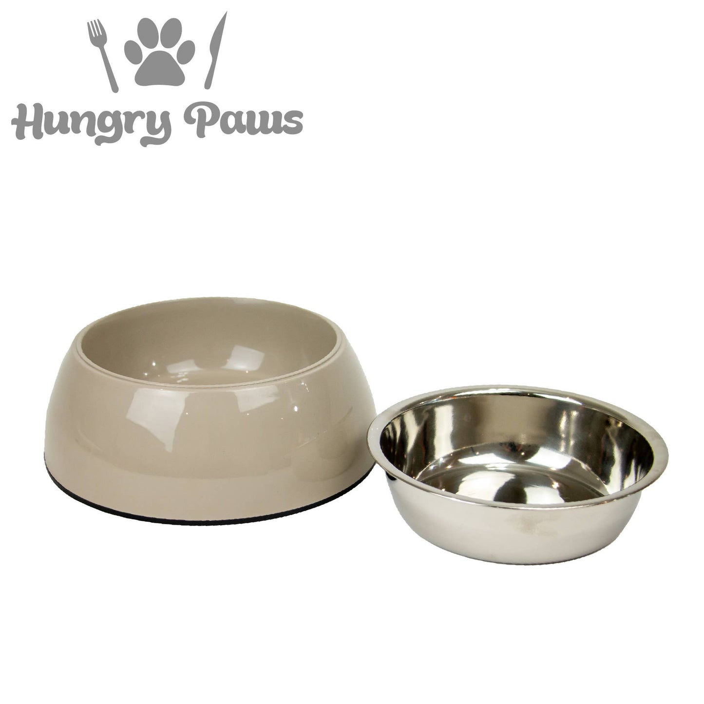 Hungry Paws Oatmeal Double Walled Bowl: 2 Sizes