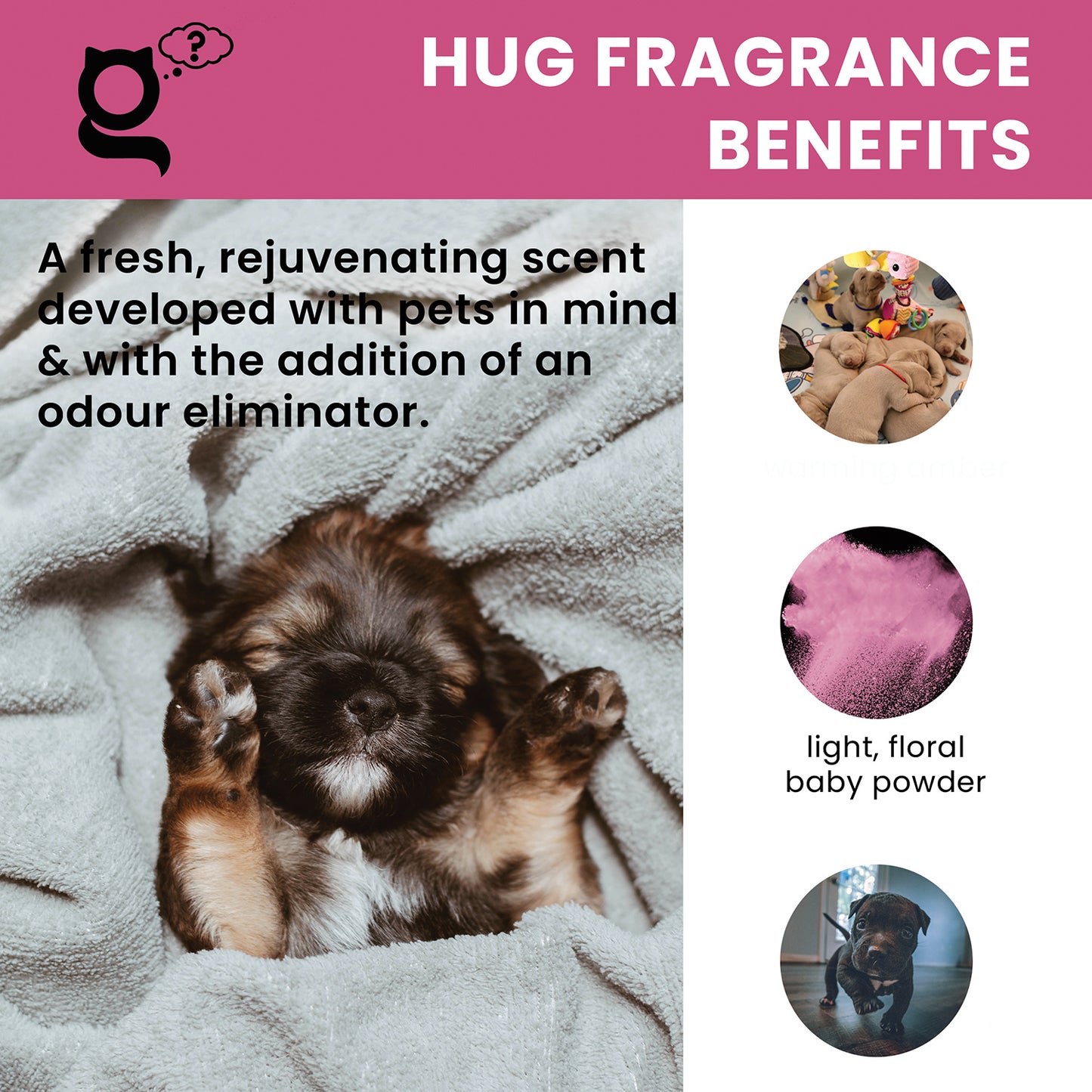 HUG - baby powder- rejuvenating conditioning spray, 250ml