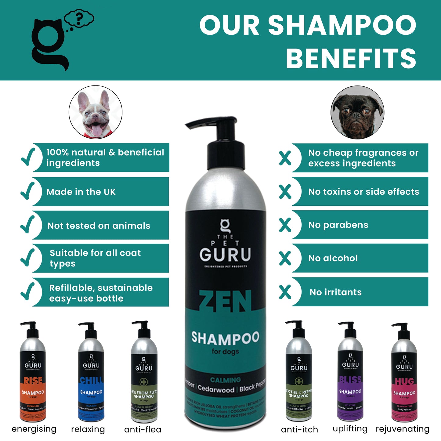 ZEN calming shampoo - amber cedarwood black pepper, 500ml