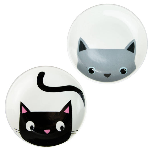 Round Graphic Cat Bowl