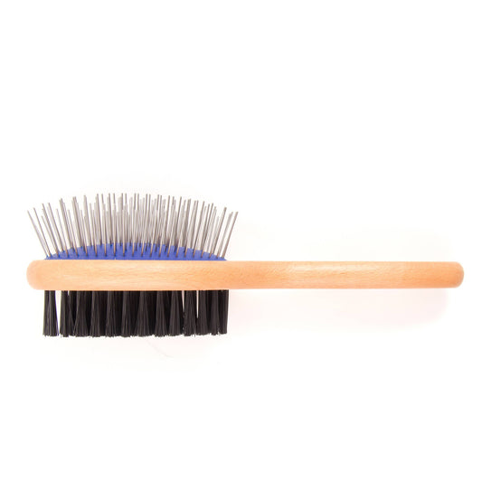Ergo Small Wooden Handle Double-Sided Brush