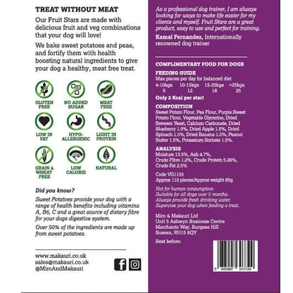 Maks Patch Fruit Stars - Vegan Dog Treats, 85gm