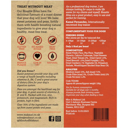 Maks Patch Roastie Bites - Vegan Dog Treats, 100g