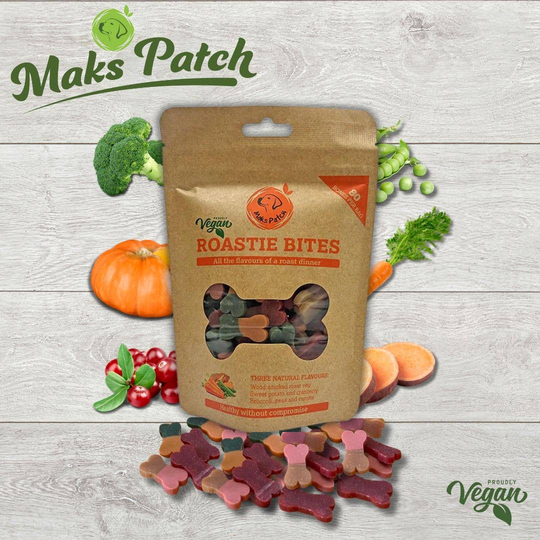 Maks Patch Roastie Bites - Vegan Dog Treats, 100g
