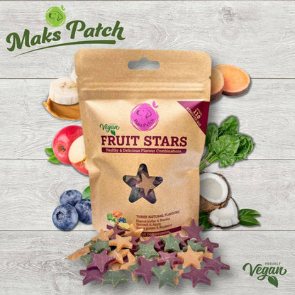 Maks Patch Fruit Stars - Vegan Dog Treats, 85gm