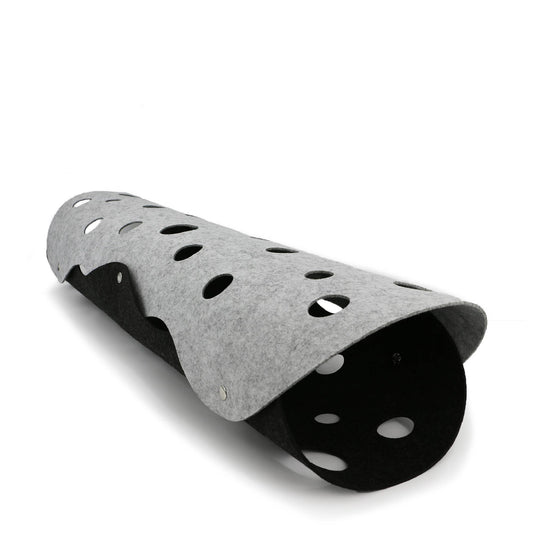 Collapsible Felt Cat Tunnel : Grey